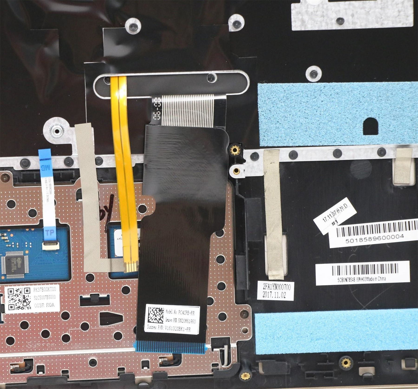 Lenovo IdeaPad 520S-14IKB Keyboard Palmrest French Gold Backlit 5CB0N78548