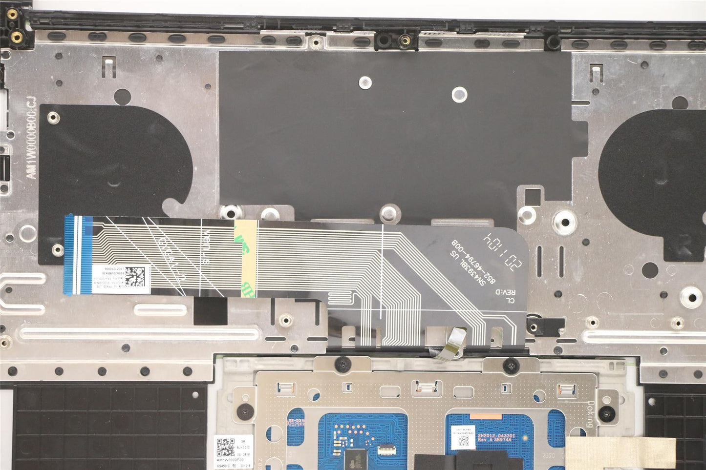 Lenovo Yoga 7 14IHU5 O Palmrest Cover Touchpad Keyboard US Silver 5CB1C90915