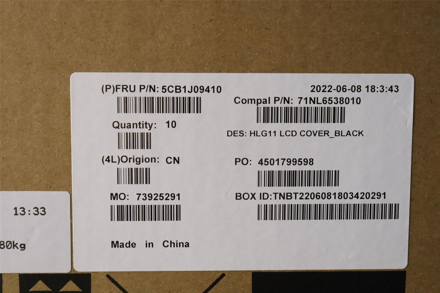 Lenovo IdeaPad 3 16IAH7 3 16ARH7 LCD Cover Rear Back Housing Black 5CB1J09410