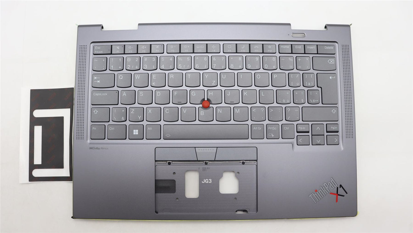 Lenovo ThinkPad X1 8th Gen Keyboard Palmrest Top Cover Grey Backlit 5M11H62233