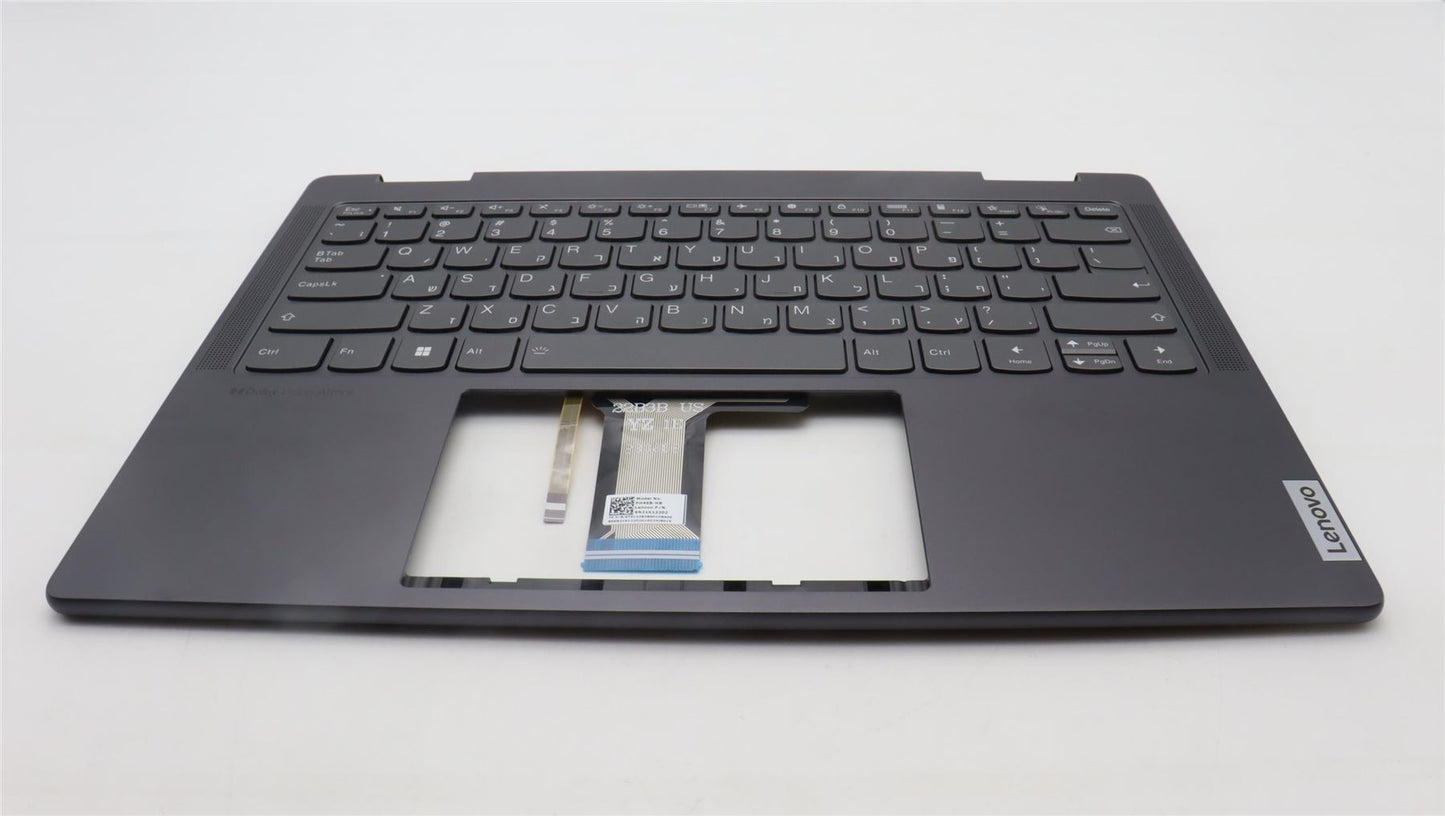 Lenovo Yoga 7 14IRL8 Keyboard Palmrest Top Cover Hebrew Storm Grey 5CB1L40804