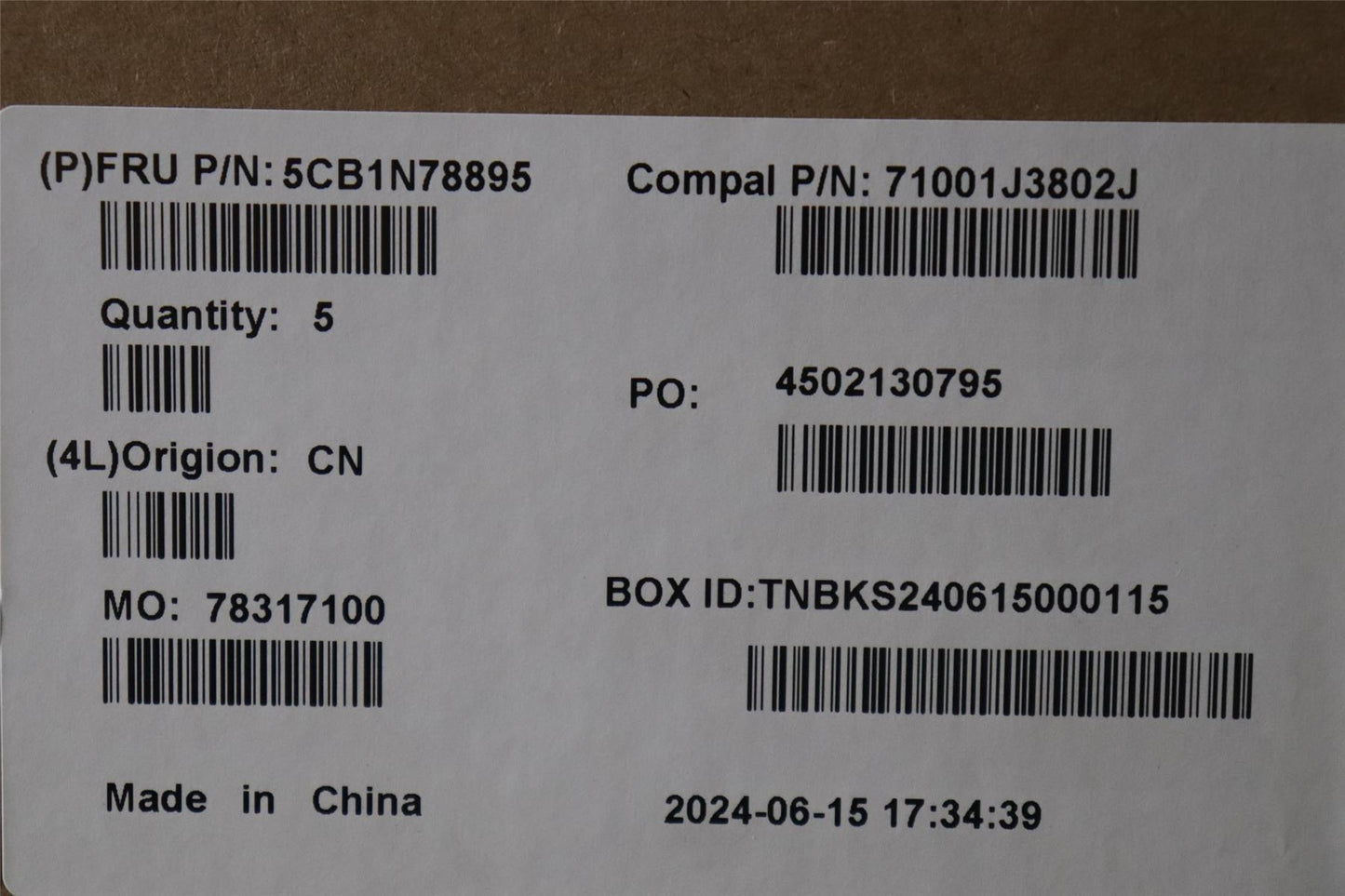 Lenovo UpperCase_UKE C 83G1 CG NFP BL 5CB1N78895