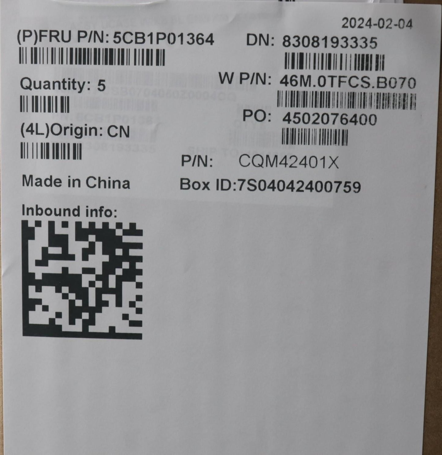 Lenovo ThinkBook 16 G6 IRL Palmrest Cover Touchpad Keyboard US Grey 5CB1P01364