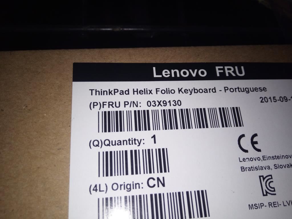 Lenovo TP Helix Folio KBD POR Portuguese Keyboard 03X9130