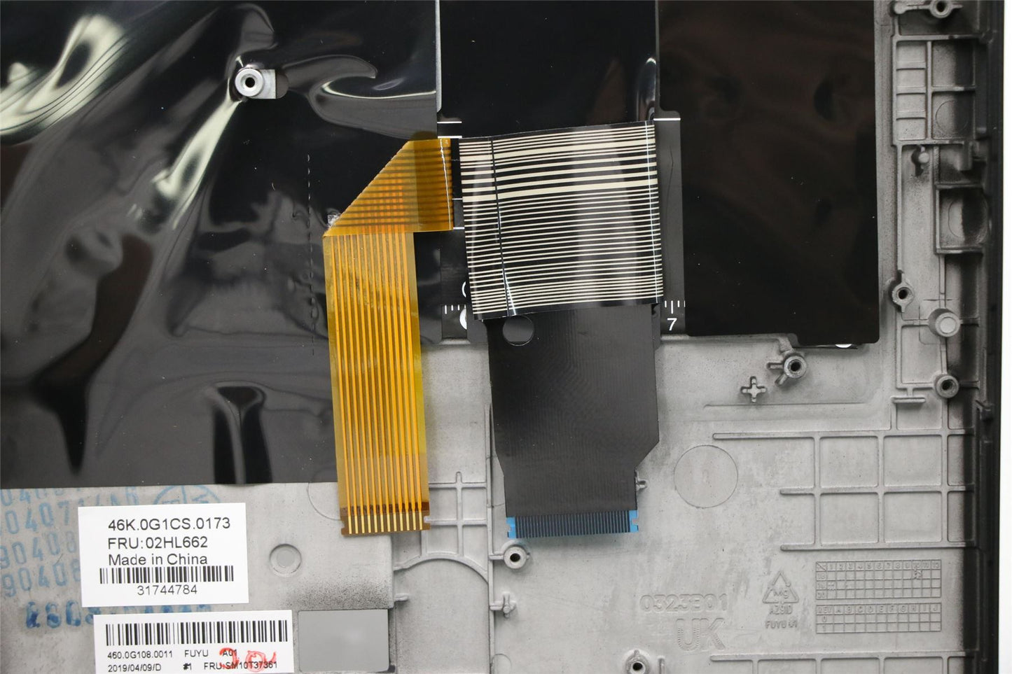 Lenovo Yoga X390 Keyboard Palmrest Top Cover German Black Backlit 02HL662