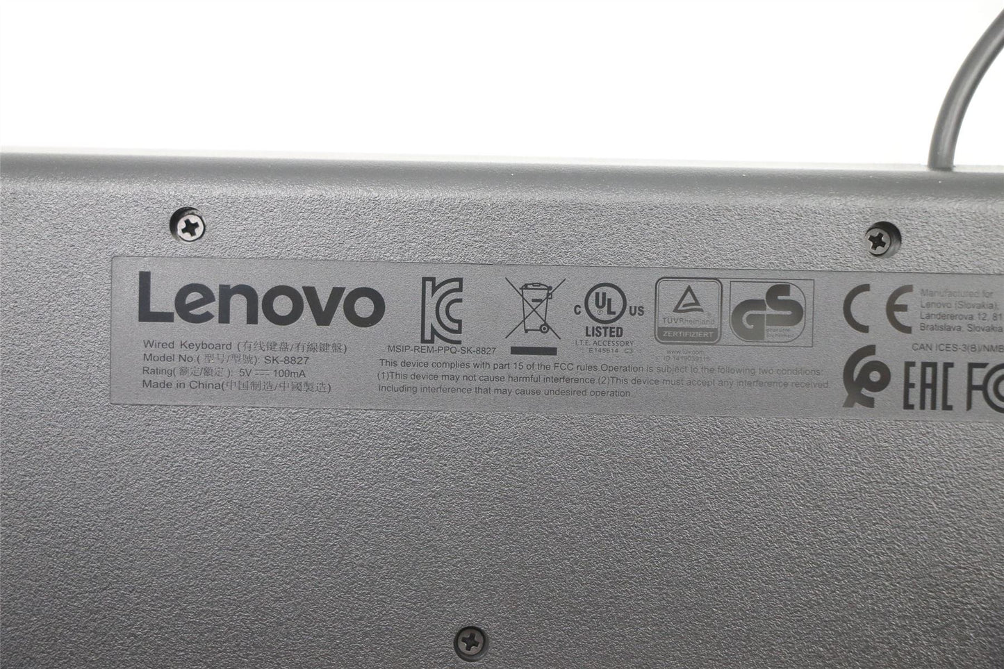 Lenovo ThinkCentre M90a Pro 3 M920z M75q 2 M75s 2 USB Wired Keyboard 00XH688