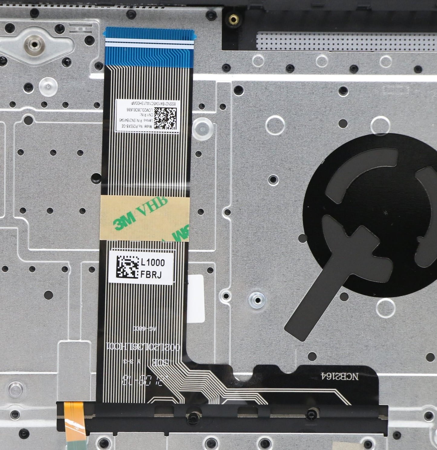 Lenovo IdeaPad 5 16IHU6 Palmrest Cover Touchpad Keyboard German Silver 5CB1C81094