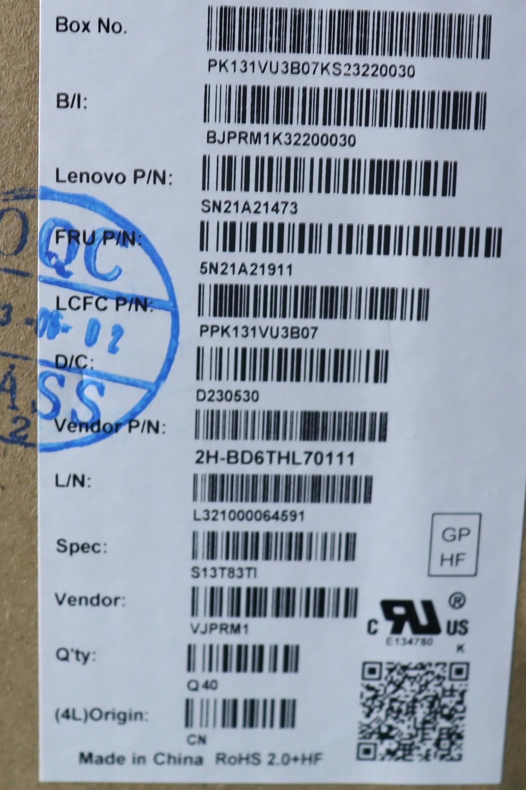 Lenovo ThinkPad X13 Gen 2 Keyboard Thai Backlit 5N21A21911