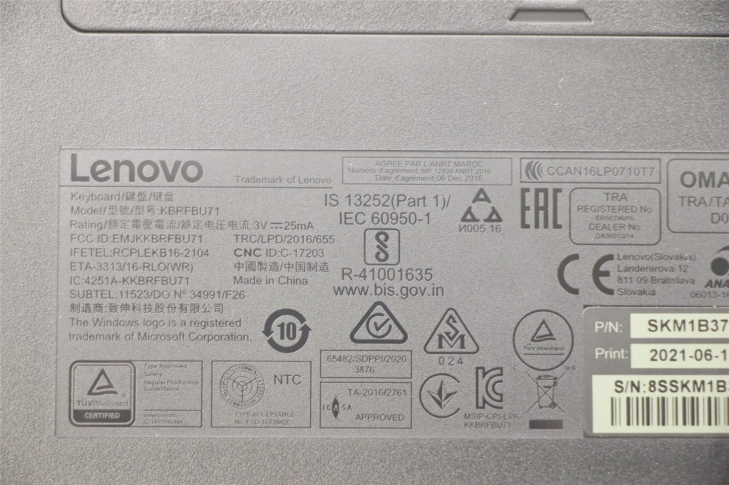 Lenovo IdeaCentre 3-27ITL6 3-24ADA6 3-27ALC6 Wireless Keyboard Mouse 5KM0U87620