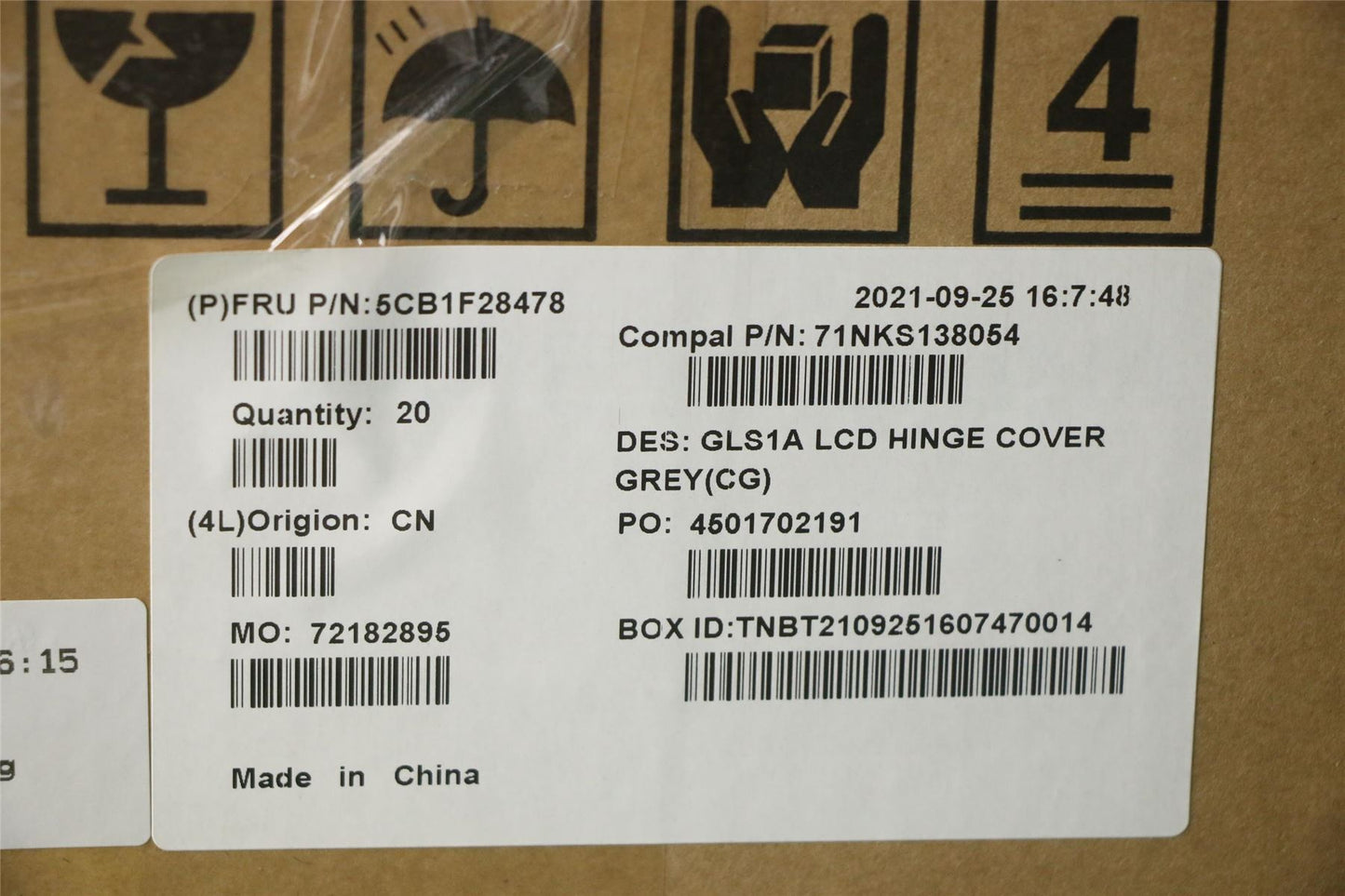 Lenovo IdeaPad 1-14ADA7 1 14AMN7 Hinge Cap Strip Trim Cover Grey 5CB1F28478
