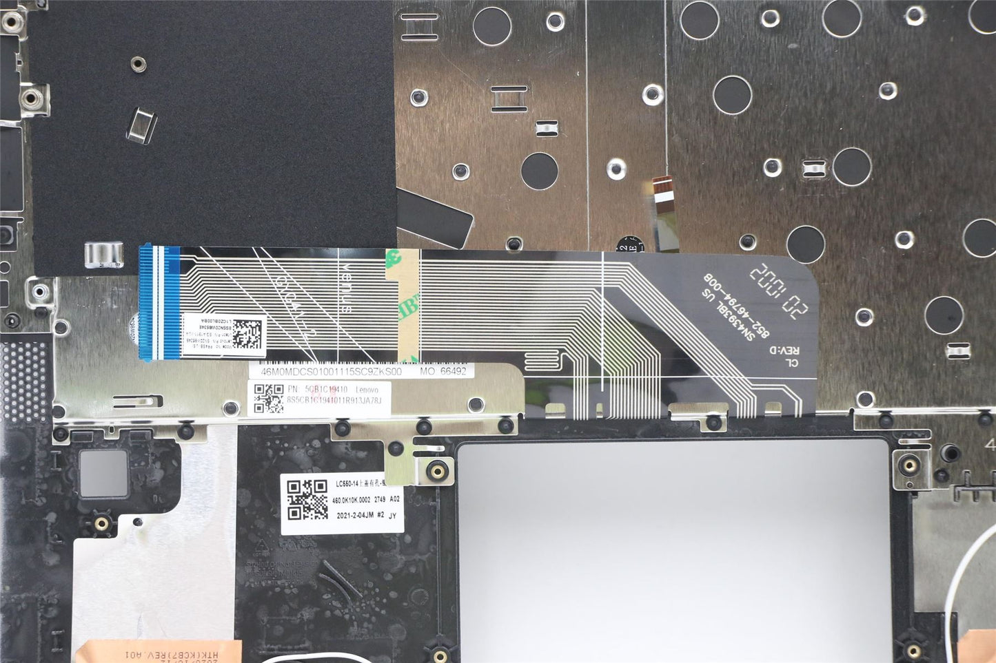Lenovo Flex 5-14ALC05 Tastatur-Handballenauflage, obere Abdeckung, ungarisch-grau, 5CB1C19410