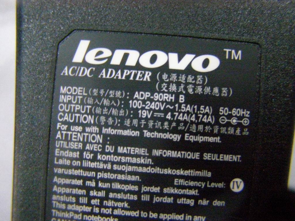 Lenovo Delta ADP-90RH 19V4.74A B NB AC Charger Adapter 36001310