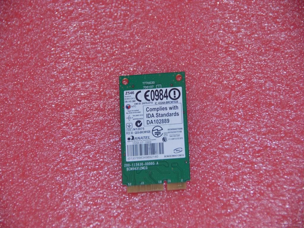 Lenovo Cbt BCM4312 M 802.11G MOW_JAP NB WiFi WLAN Board 20002303