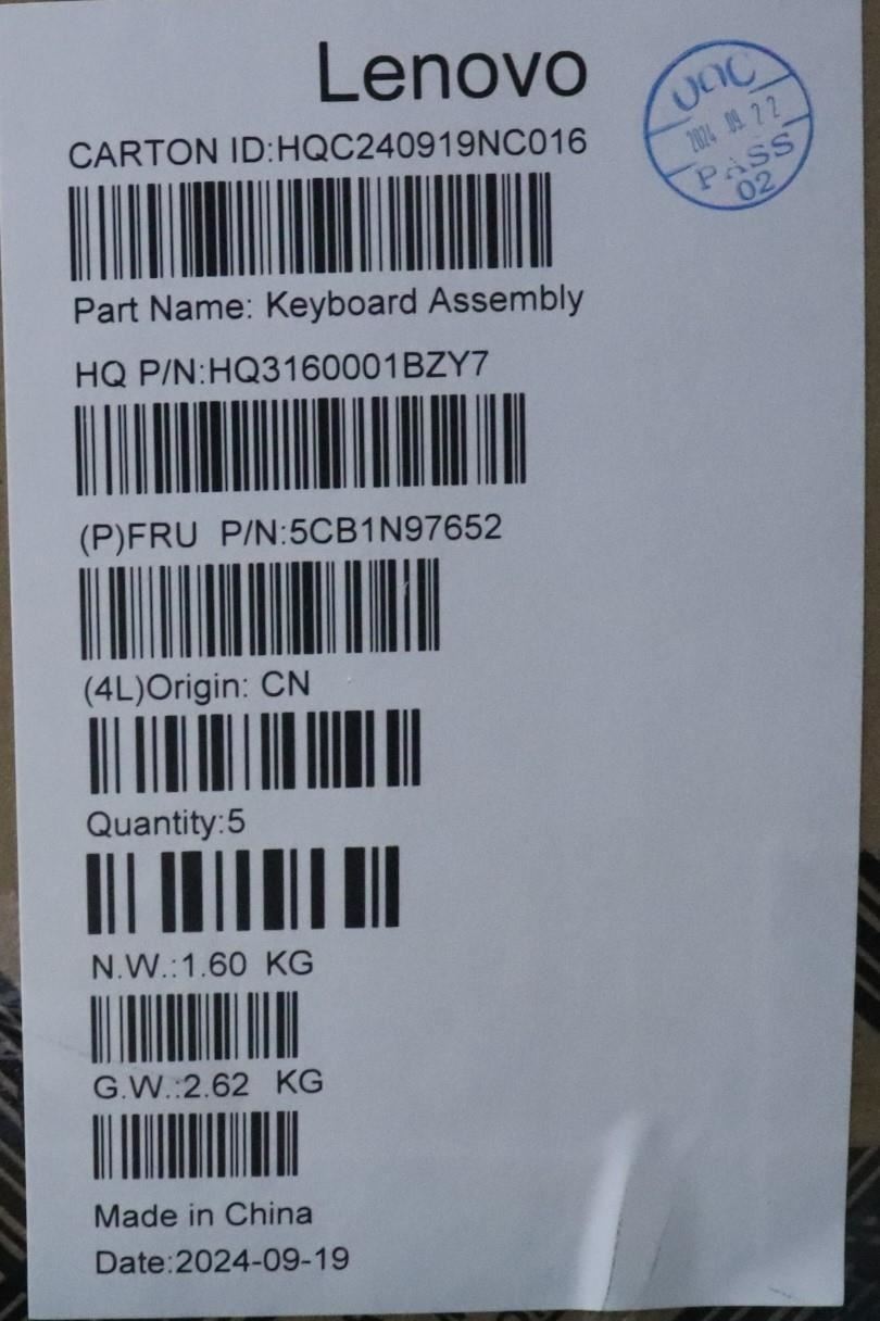 Lenovo UpperCaseASM SLV H83DJ NFP SG 5CB1N97652