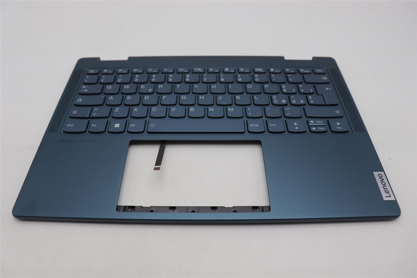 Lenovo Yoga 7 14ARP8 Keyboard Palmrest Top Cover Italian Tidal Teal 5CB1L48321
