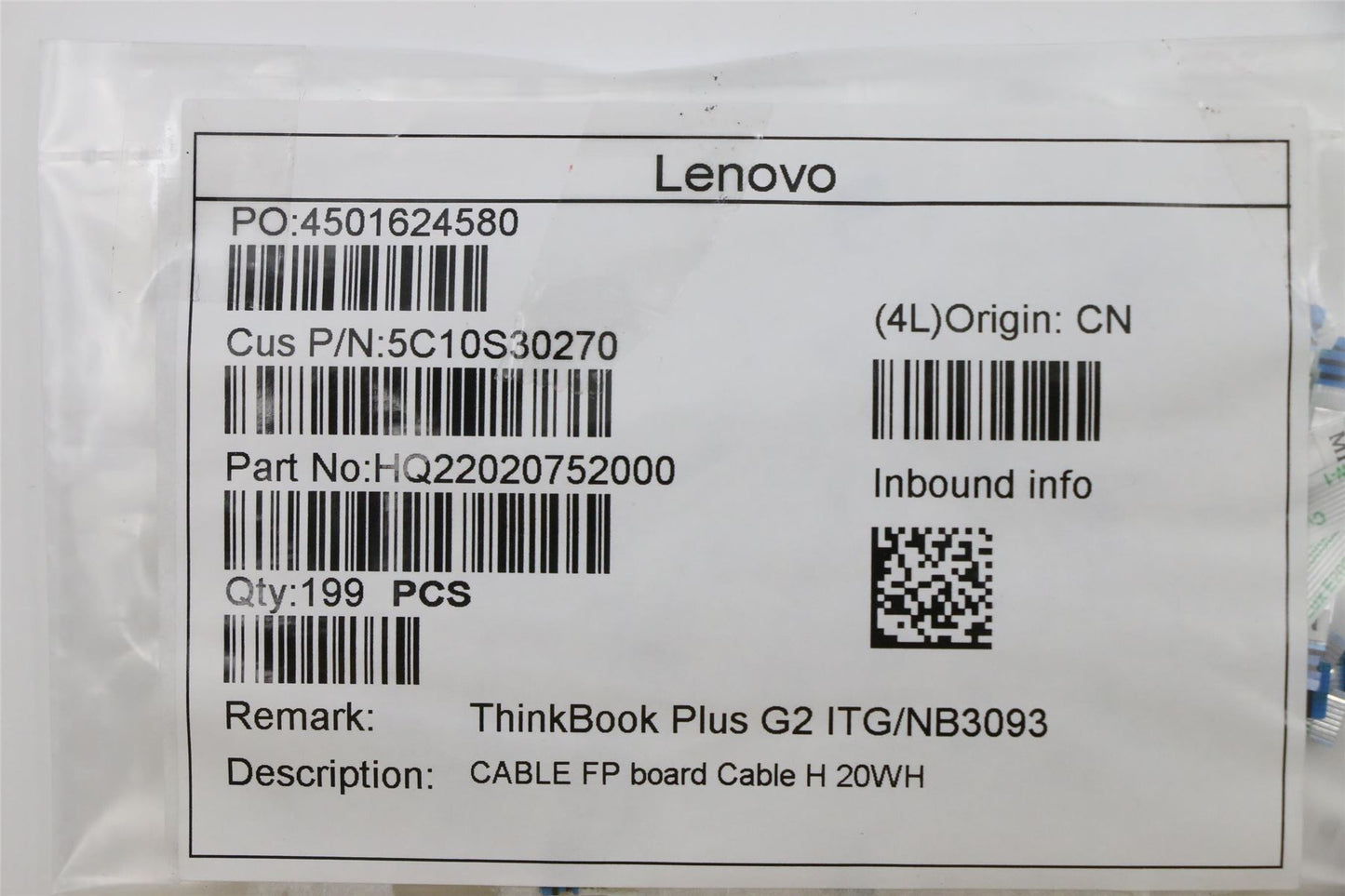 Lenovo FP board Cable H 20WH 5C10S30270
