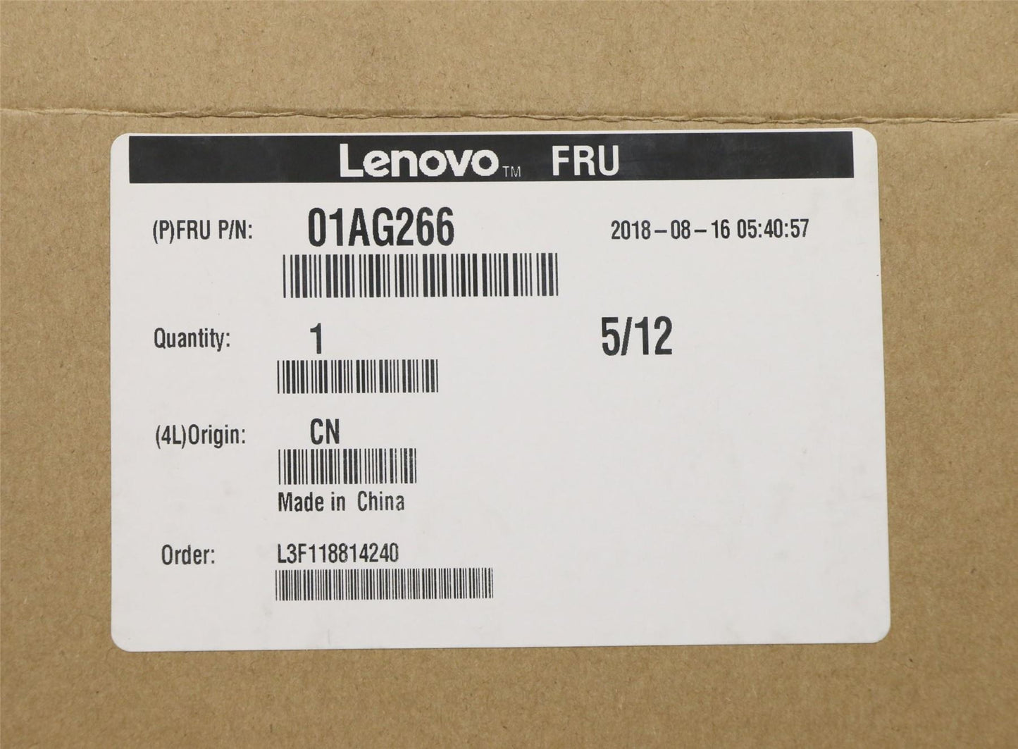 Lenovo SP AMD Ryzen 5 2600X 3.6GHz/6C/16M/95W A 01AG266