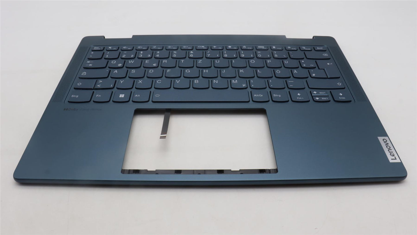 Lenovo Yoga 7 14IRL8 Keyboard Palmrest Top Cover German Tidal Teal 5CB1L40858