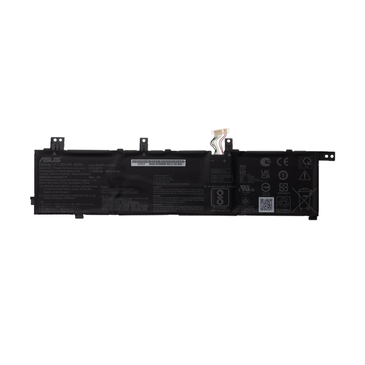 Asus X532 Batt/Cos Poly/C31N1843 0B200-03430000