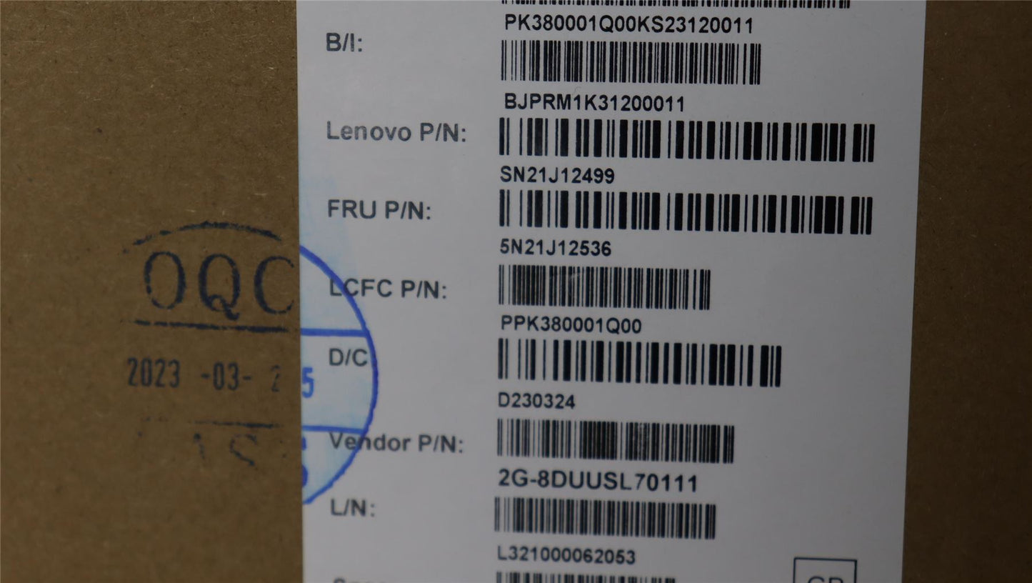 Lenovo NDA-V KBD,LBL-1,PMX,ENG 5N21J12536