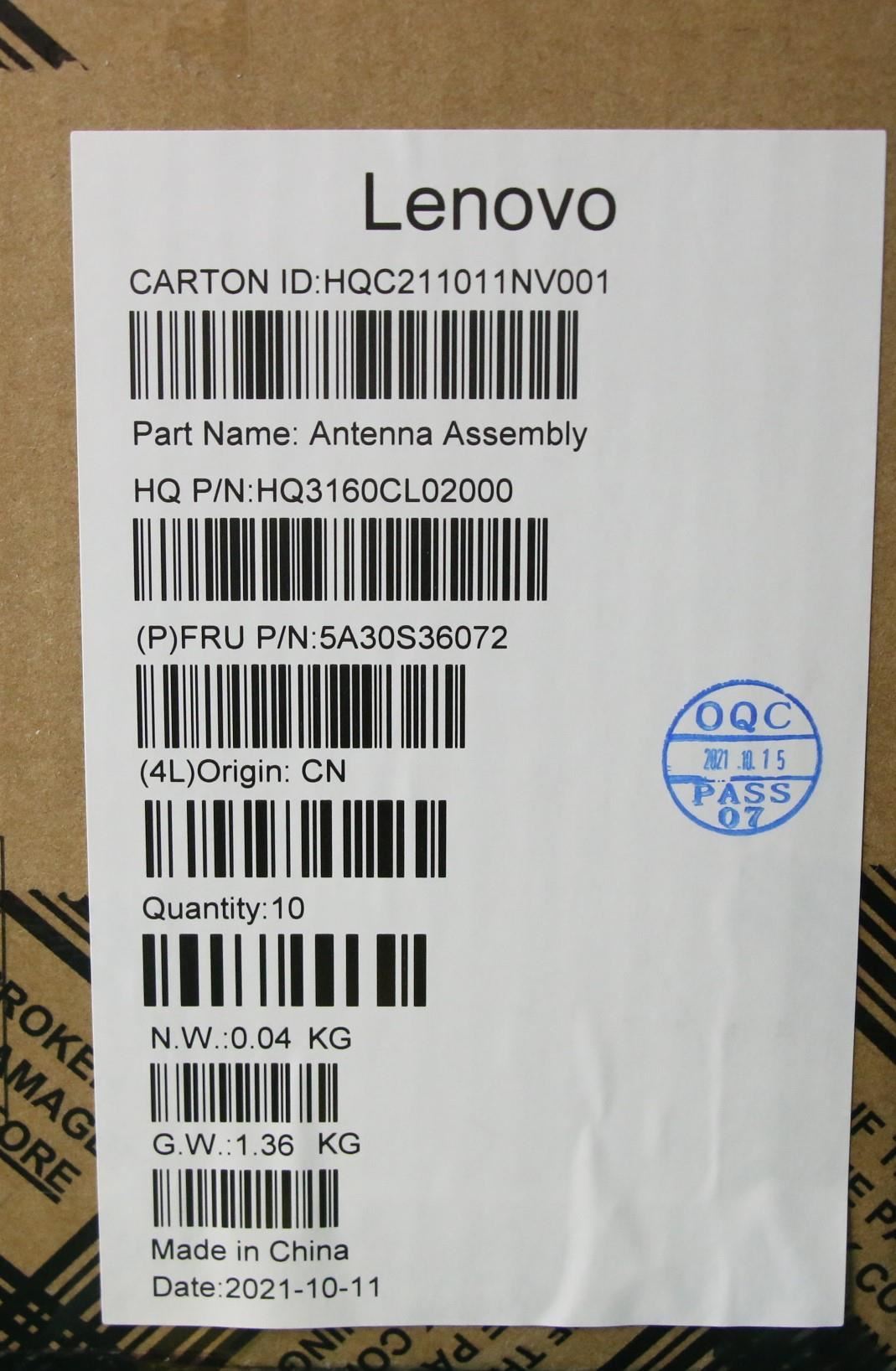 Lenovo Duet 5 13Q7C6 Wi-Fi Wifi Wireless Antenna 5A30S36072