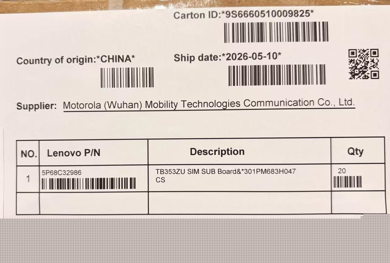 Lenovo TB353ZU SIM SUB Board&*301PM683H047 CS Board 5P68C32986