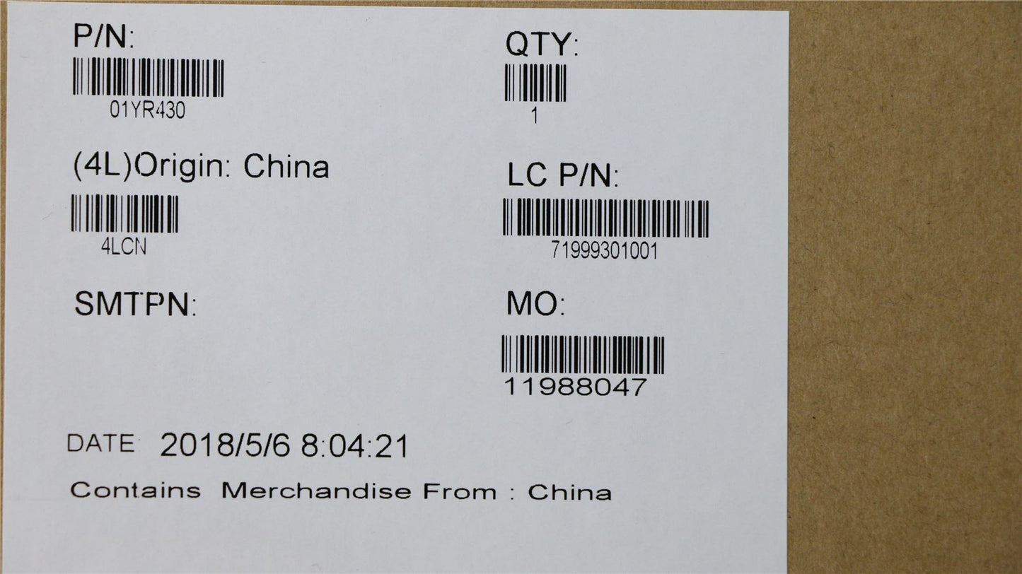 Lenovo Carbon X1 6th LCD Cover Rear Back Housing Black 01YR430