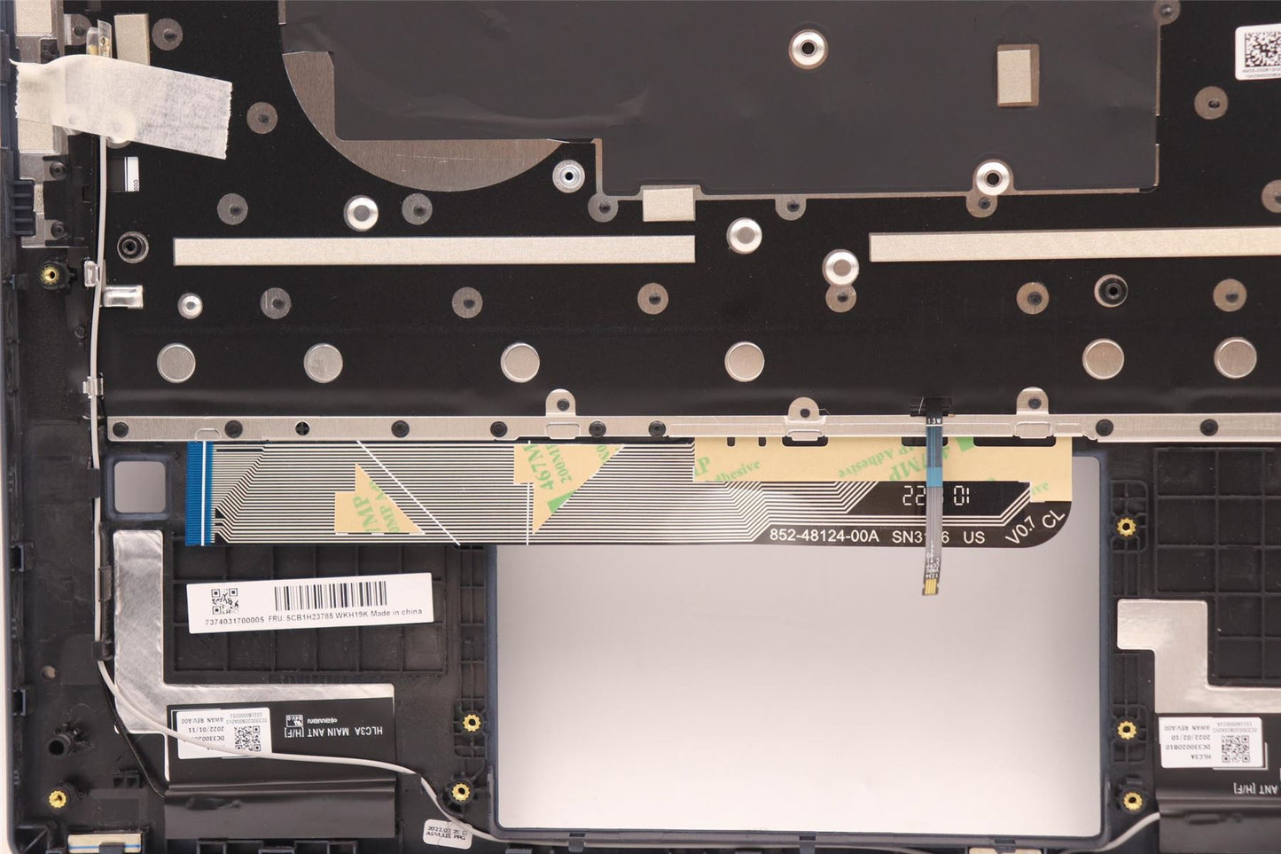 Lenovo Yoga 6 13ALC7 6 13ABR8 Keyboard Palmrest Top Cover Greek Black 5CB1H23785