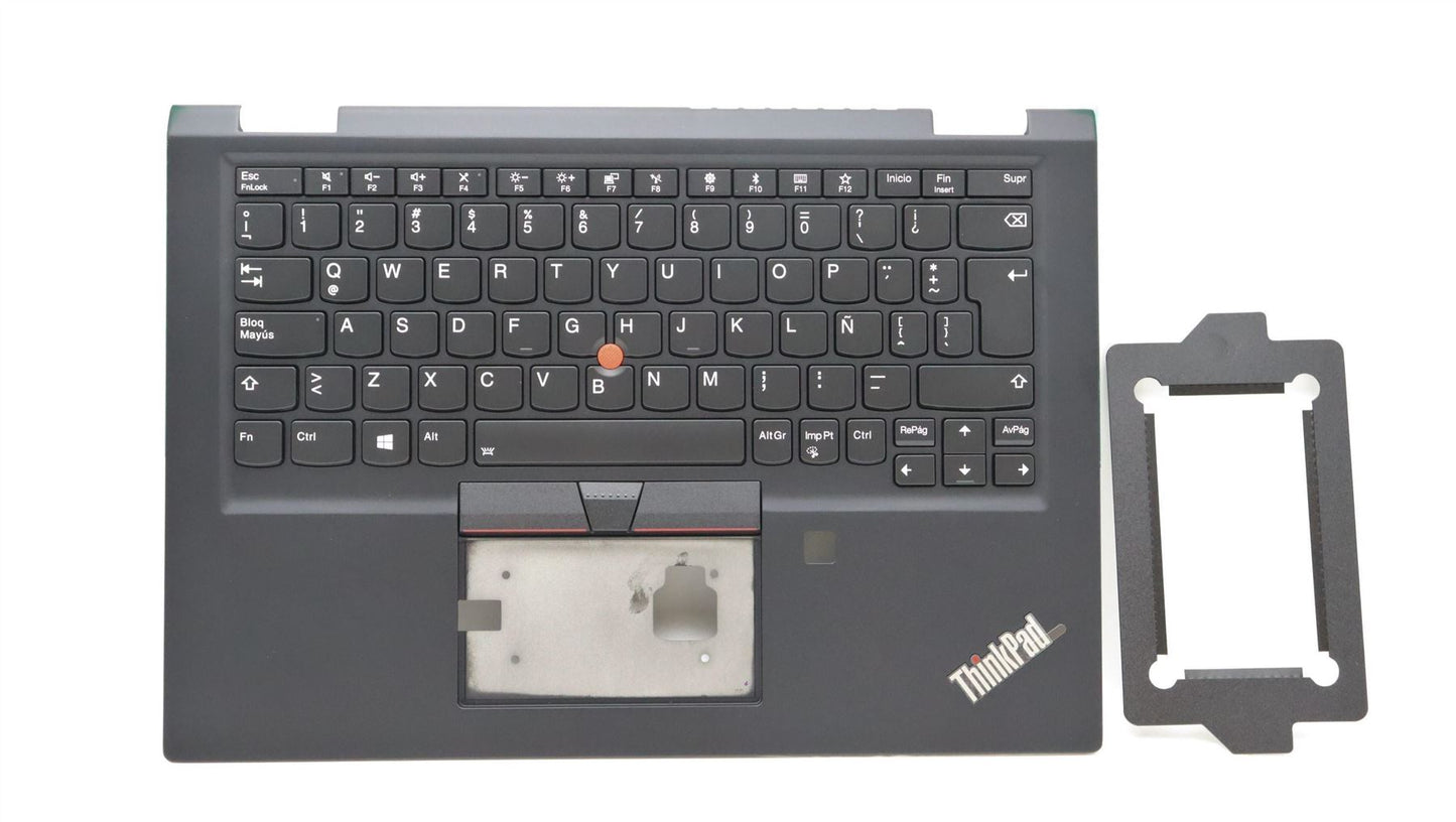 Lenovo ThinkPad X390 Keyboard Palmrest Top Cover Spanish Black Backlit 02HM704