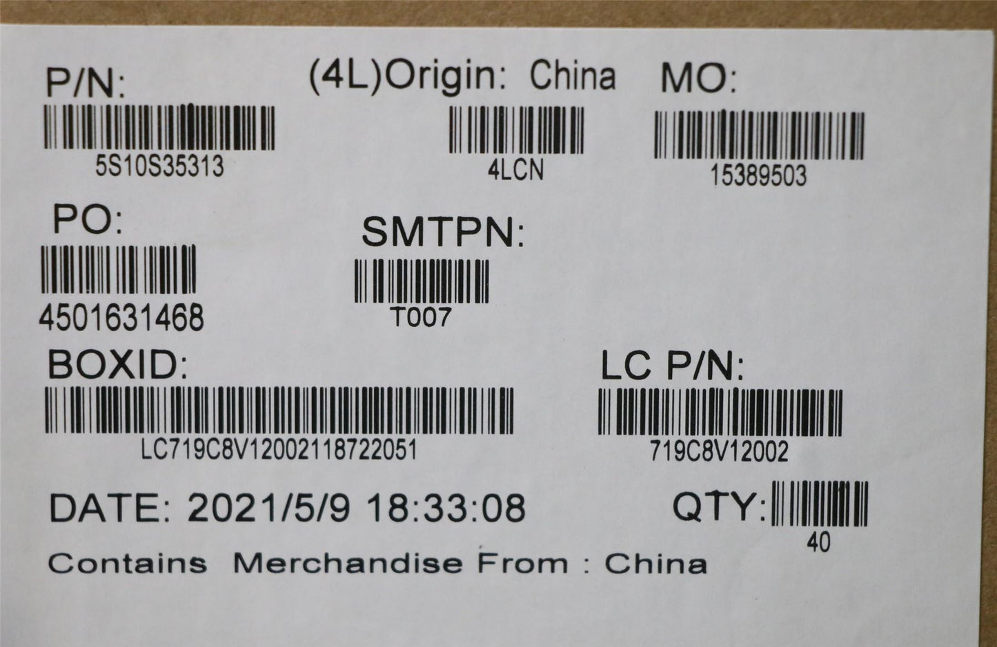 Lenovo SCREW Screw L 82K8 2.5D 2.3L K 7.0D 5S10S35313