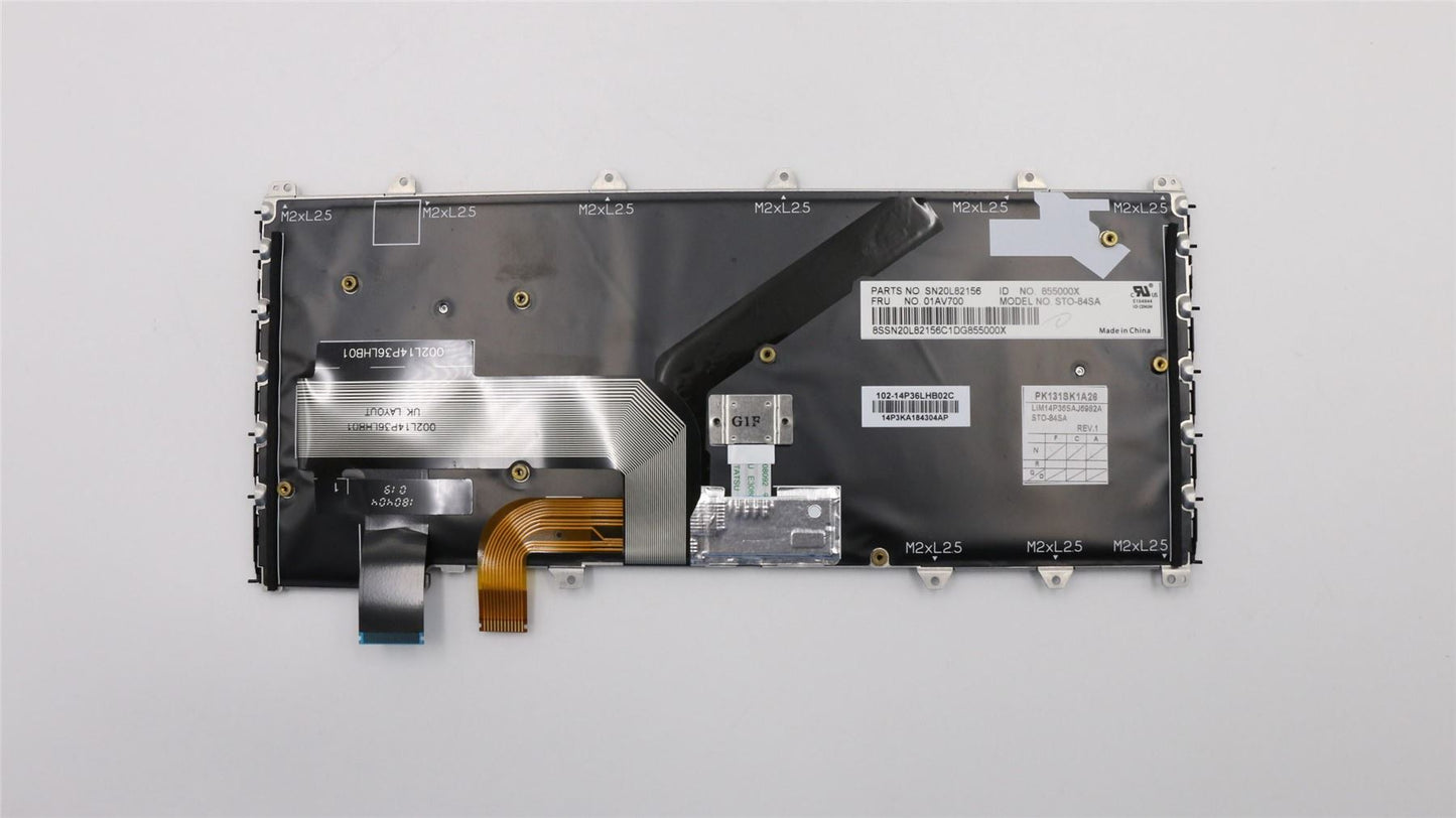 Lenovo Yoga 370 Keyboard Slovenian Black Backlit 01EN411