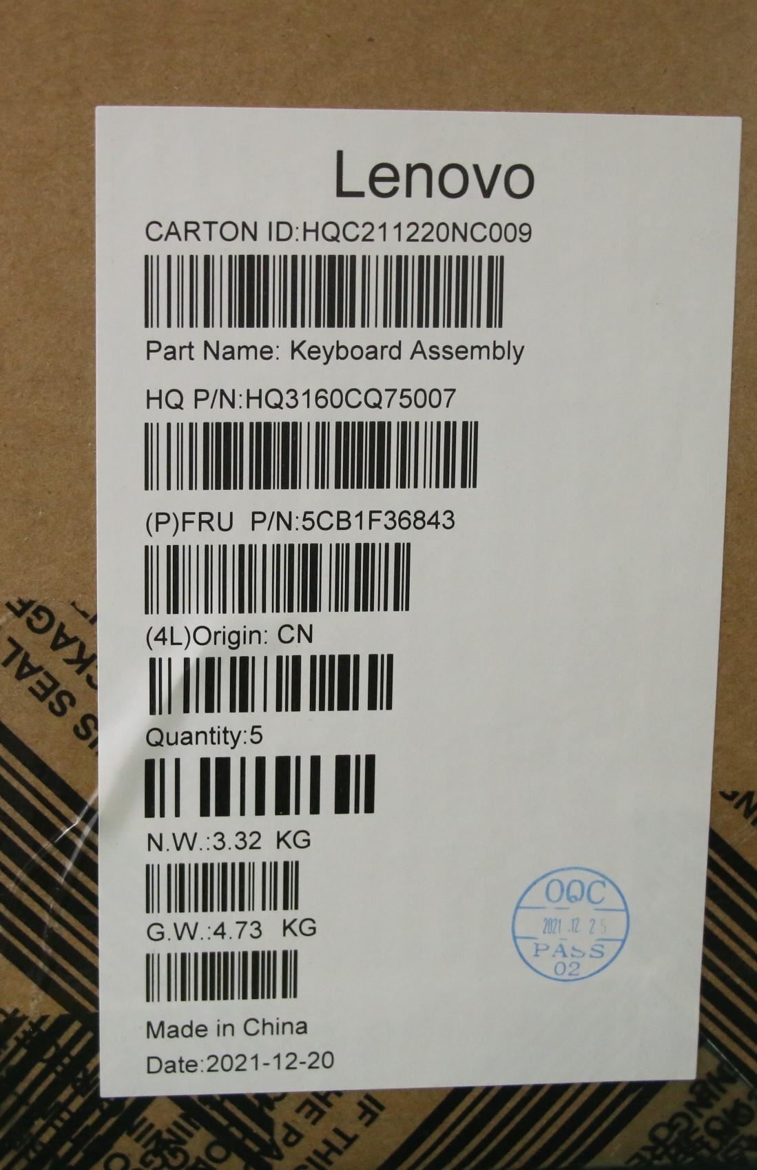 Lenovo IdeaPad 7 16ACH6 Palmrest Touchpad Cover Keyboard Arabic Grey 5CB1F36843
