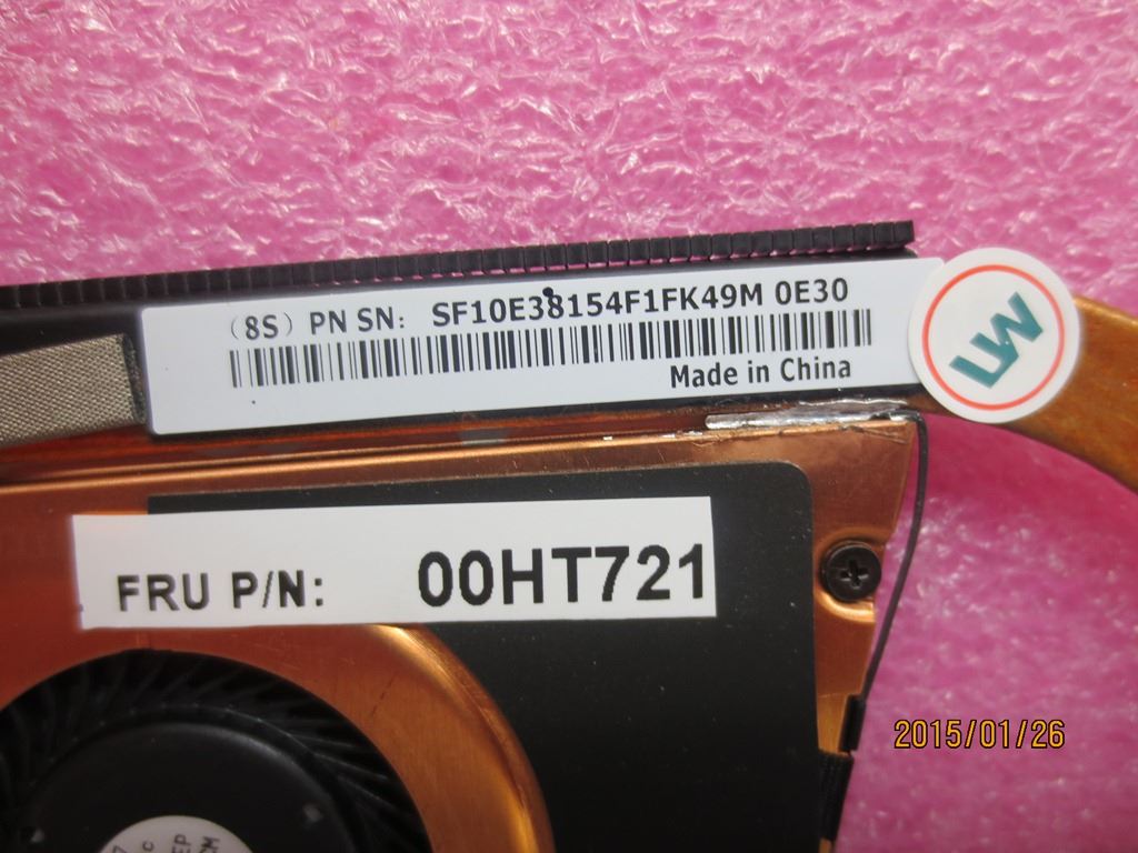 Lenovo Yoga 12 Fan Heatsink 00HT721
