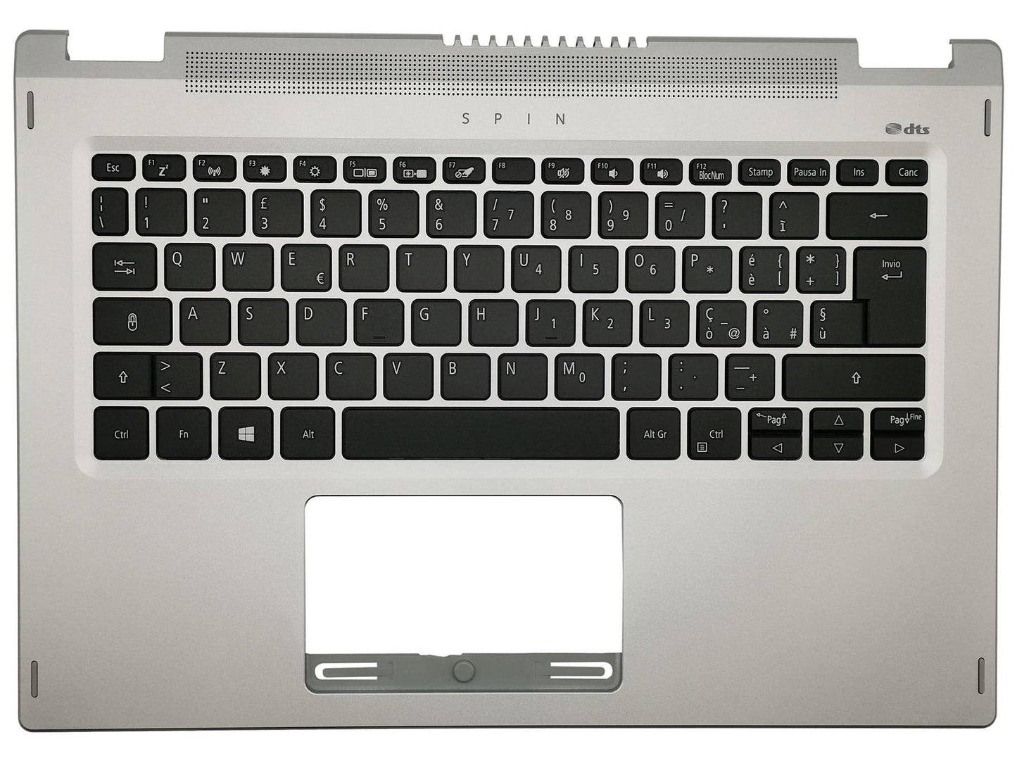 Acer Spin SP314-21 SP314-33 Palmrest Cover Keyboard Italian Silver 6B.A4EN1.022