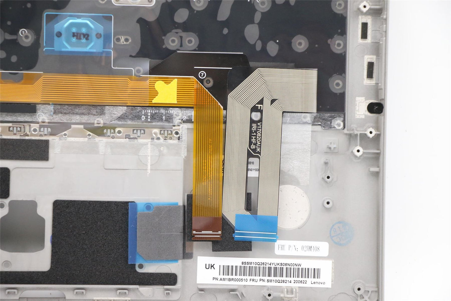 Lenovo ThinkPad T490s Keyboard Palmrest Top Cover Spanish Black Backlit 02HM372