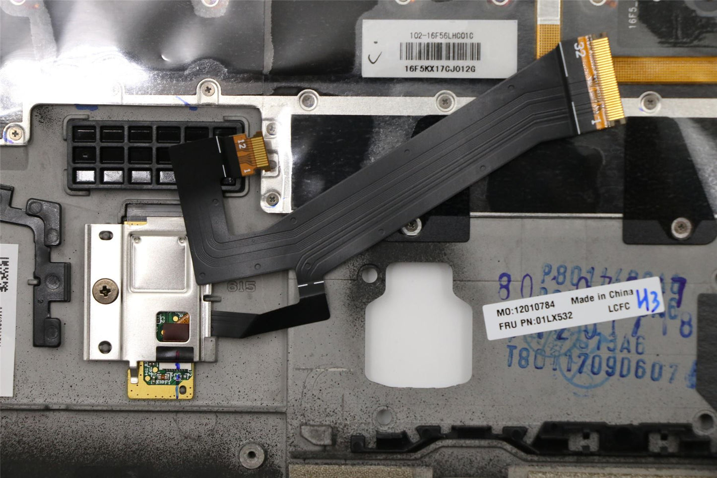 Lenovo Carbon X1 5th Keyboard Palmrest Top Cover Spanish Black 01LX532