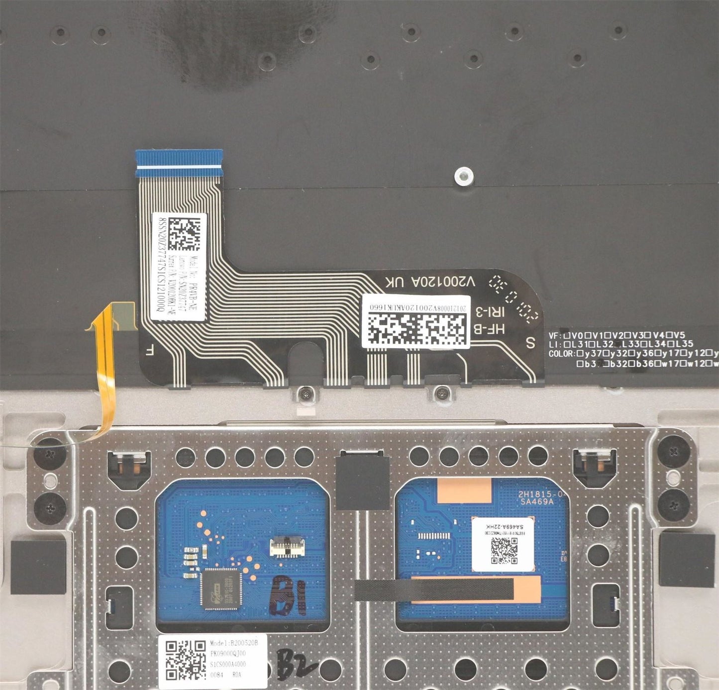 Lenovo IdeaPad 9 14ITL5 Palmrest Cover Touchpad Keyboard Nordic Silver 5CB0Z69749