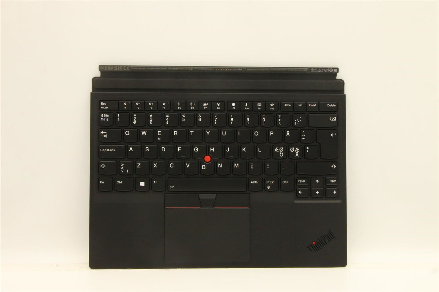 Lenovo Tablet X1 3rd Dock Keyboard Palmrest Touchpad Nordic Black 02HL184