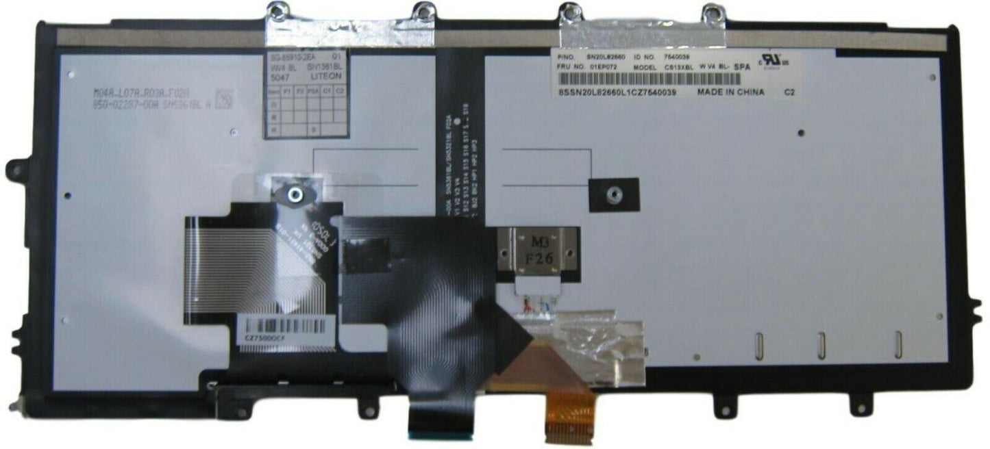 Lenovo ThinkPad X270 A275 Keyboard Spanish Black Backlit 01EN596