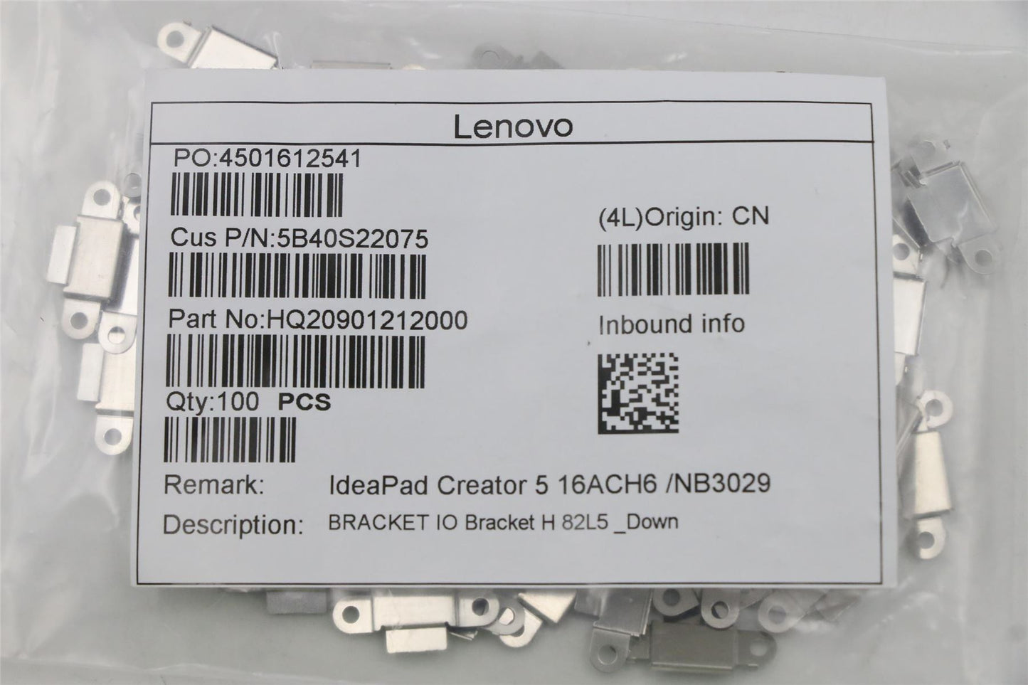 Lenovo IO Bracket H 82L5 _Down 5B40S22075
