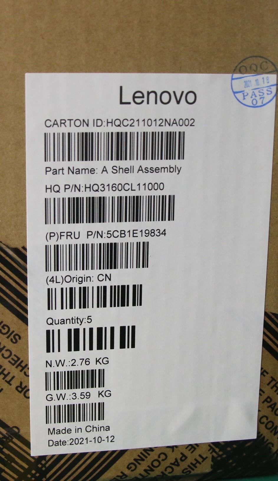 Lenovo Duet Duet 5 Chromebook 13Q7C6 LCD Cover Rear Back Housing Blue 5CB1E19834