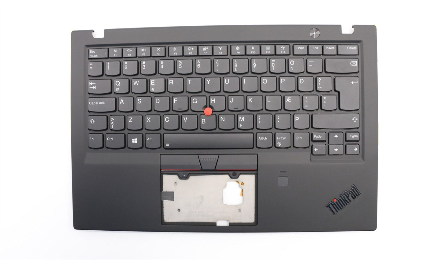 Lenovo ThinkPad X1 6th Gen Keyboard Palmrest Top Cover Icelandic Black 01YR618