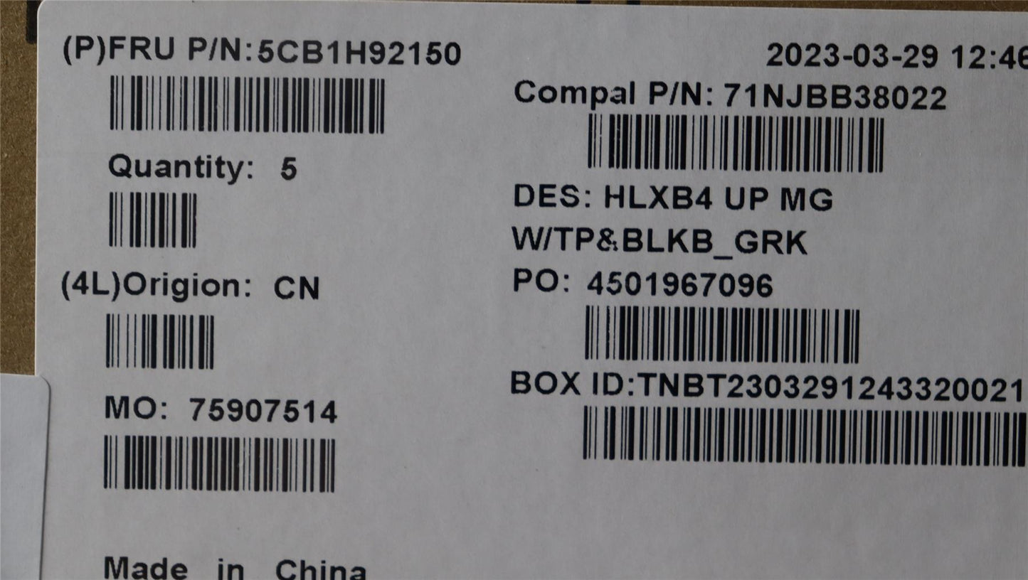 Lenovo Upper Case ASM_GRE C21DK MGBL 5CB1H92150