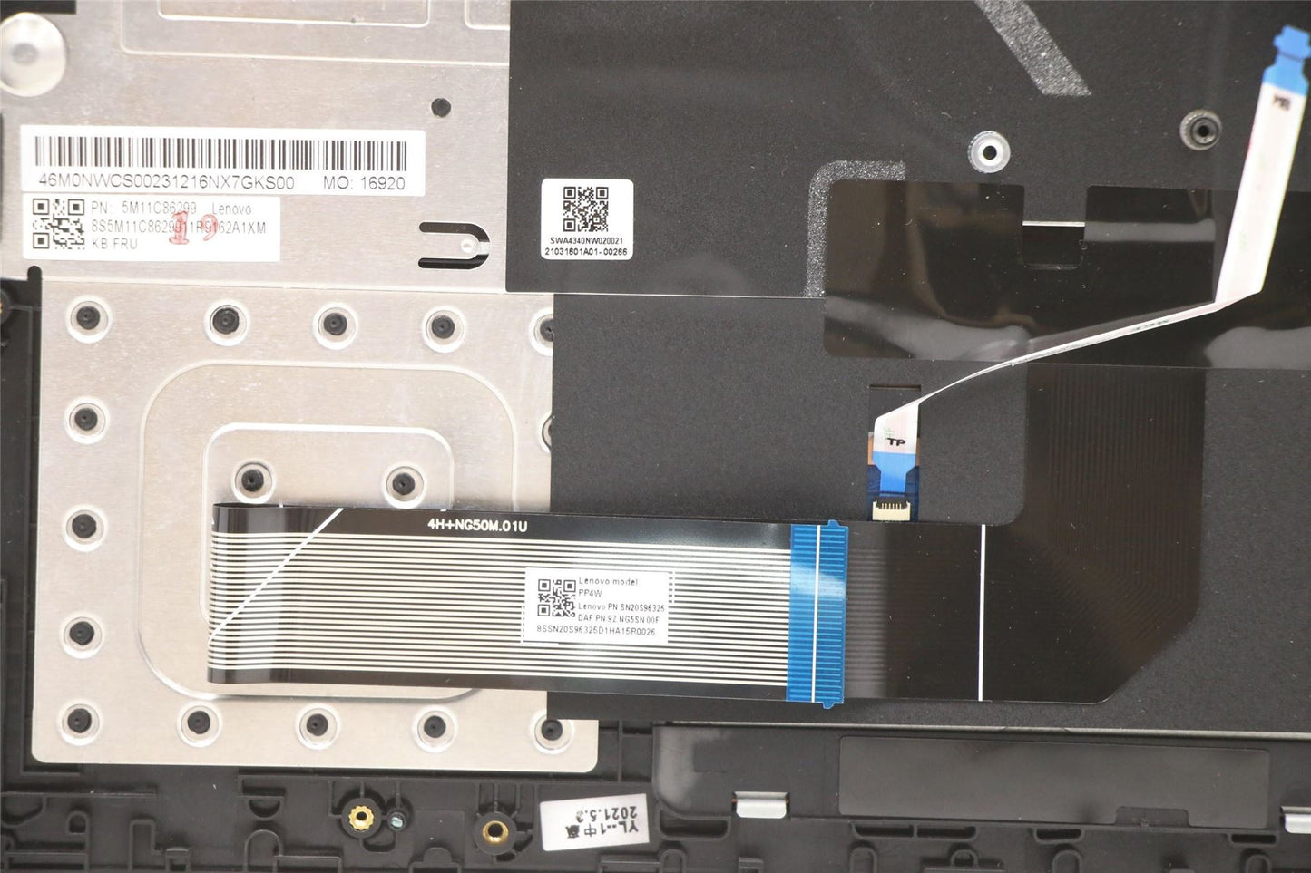 Lenovo 14W Gen 2 Tastatur Handauflage Obere Abdeckung Französisch Schwarz 5M11C86299