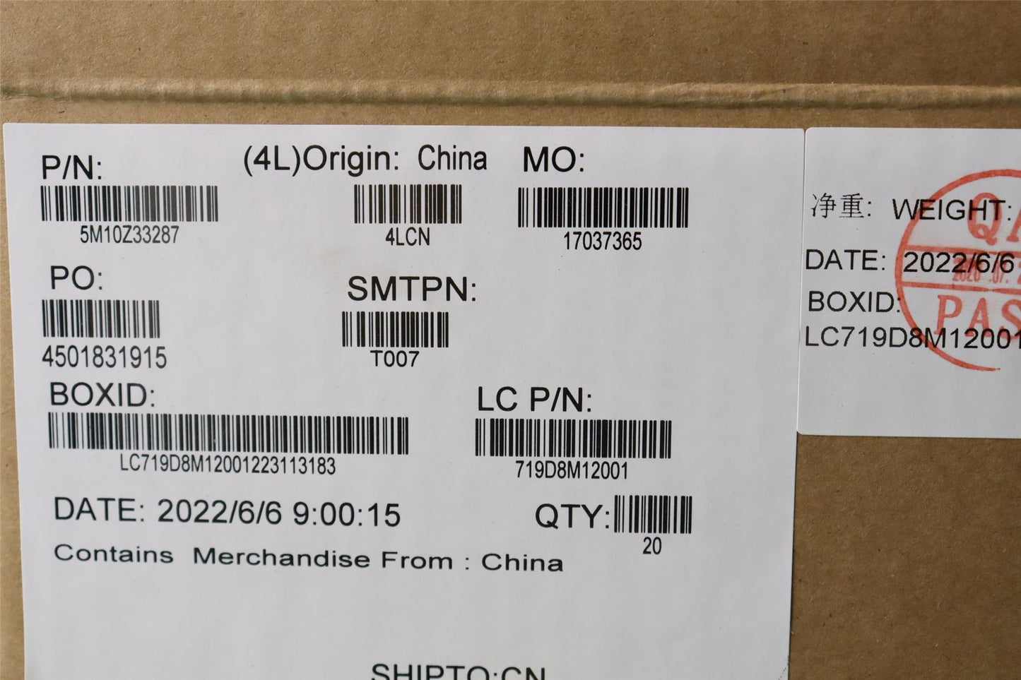 Lenovo MECH_ASM MECH_ASM L82QE C FRAME SB 5M10Z33287