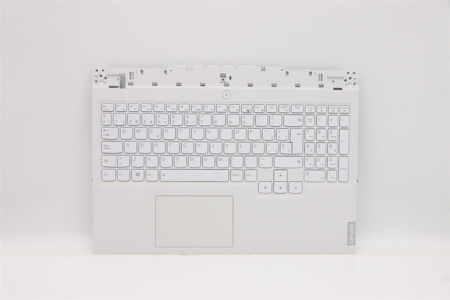 Lenovo Legion 5 15ACH6 Palmrest Cover Touchpad Keyboard Spanish White 5CB1C93117