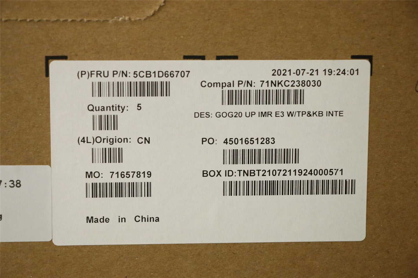 Lenovo IdeaPad 3-15ACH6 Palmrest Cover Touchpad Keyboard US Europe Black 5CB1D66707