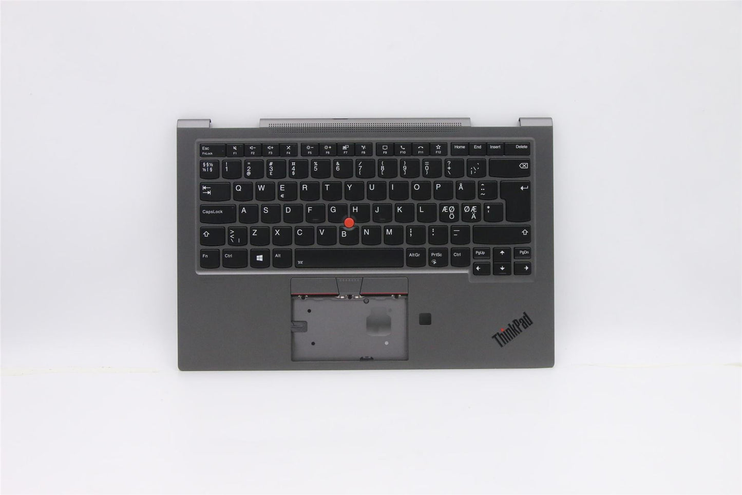 Lenovo Yoga X1 5th Keyboard Palmrest Top Cover Nordic Grey Backlit 5M10Z37186