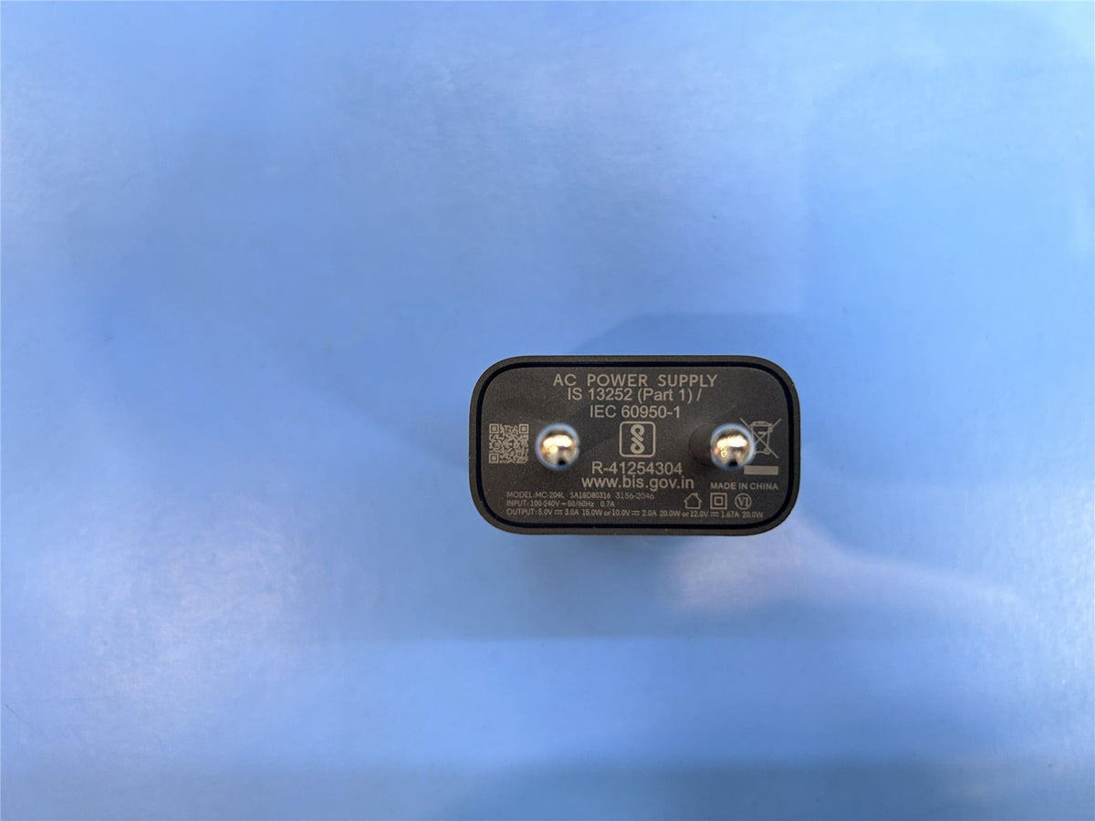 Lenovo Adapter;MC-204L;10V2A;India;black AC Charger Adapter SA18D80316