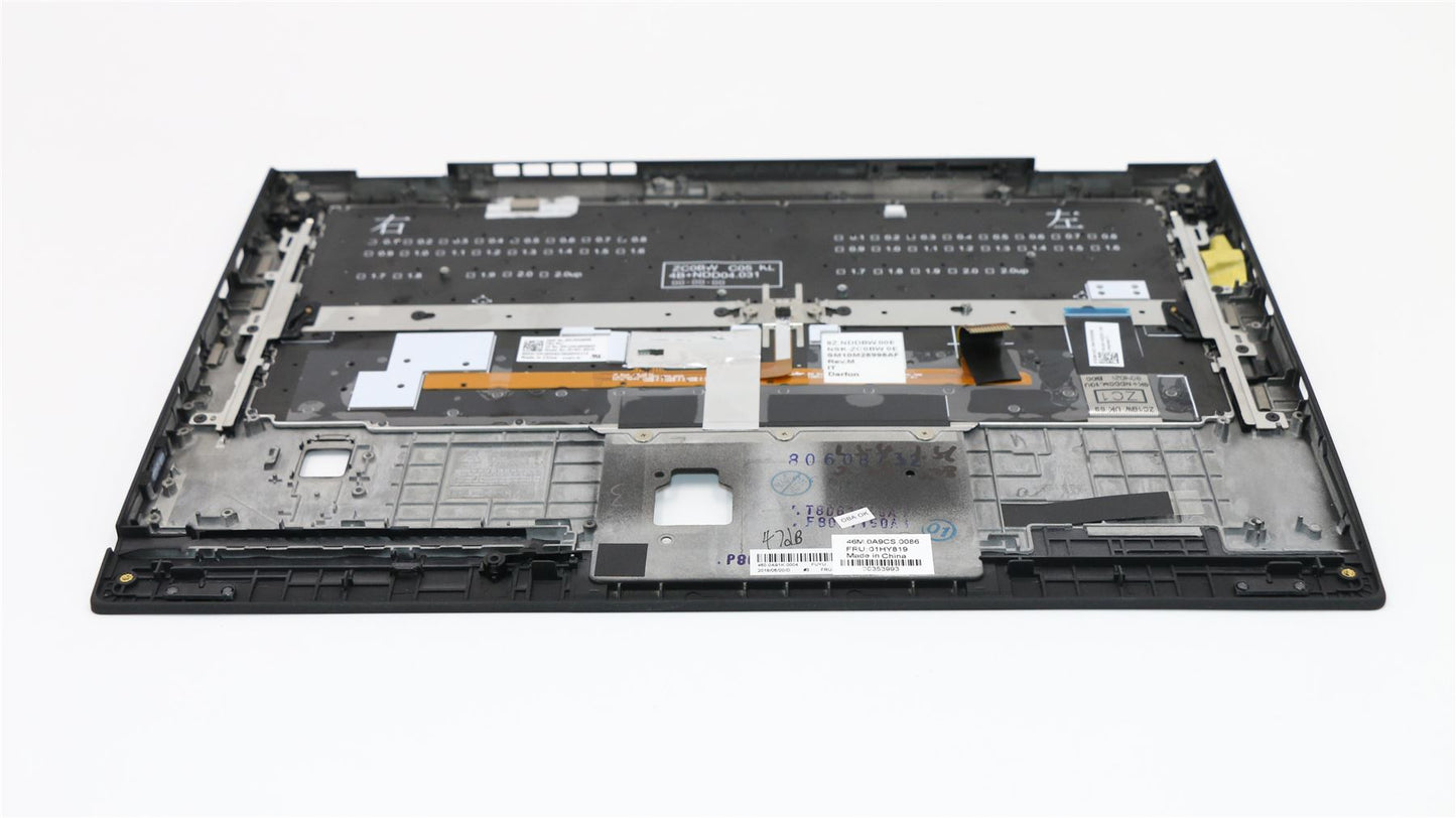 Lenovo Yoga X1 2nd Keyboard Palmrest Top Cover Italian Black Backlit 01HY819